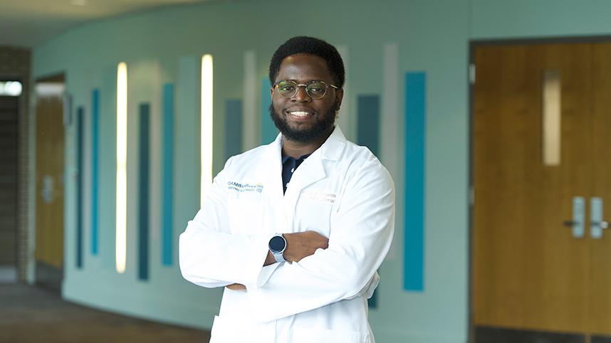 Dr. Emmanuel Ayanjoke, pain management and palliative care fellow in the Cedarville University School of Pharmacy