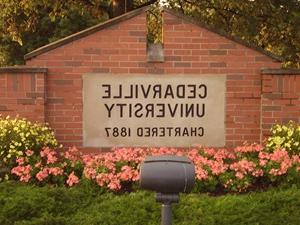 Cedarville University's sign